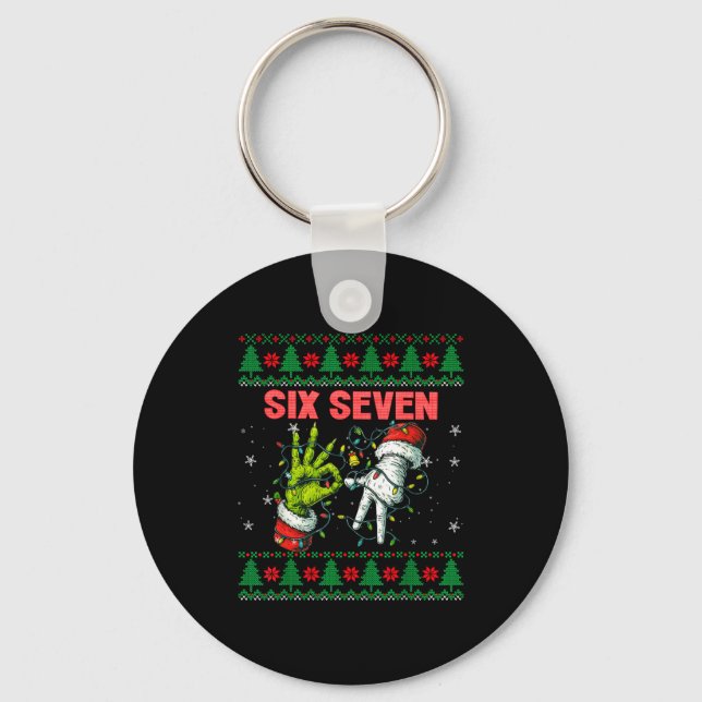 Porte-clés Santa 67 Noël Sweater Ugly Fingers Six Seven  (Recto)