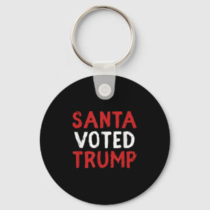Porte-clés Santa a voté pour Trump Cadeau de Noël drôle Élect