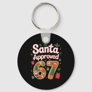 Porte-clés Santa approuvé 67 Gen Alpha Six Seven Chr assorti