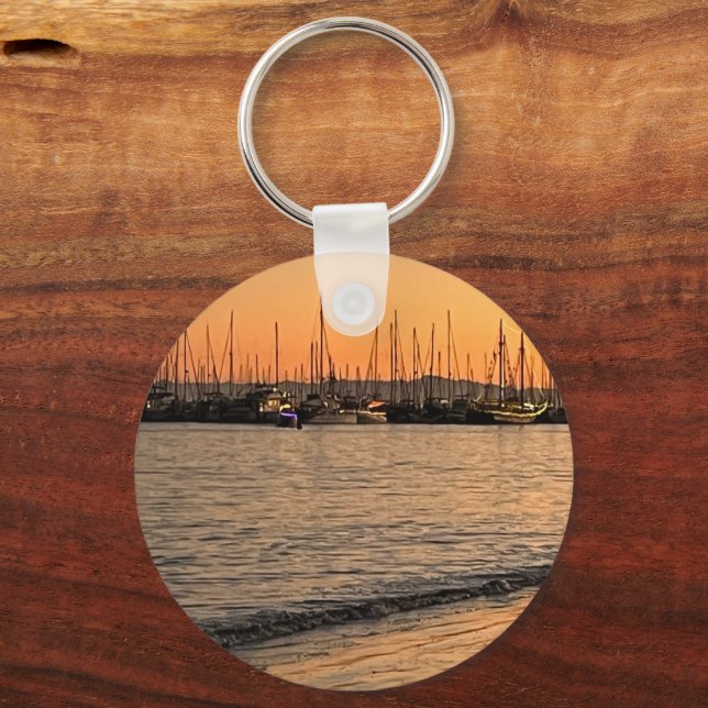 Porte-clés Santa Barbara au coucher du soleil (Verso)