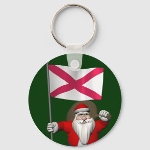 Porte-clés Santa Claus Avec L'Ensigne D'Irlande Du Nord