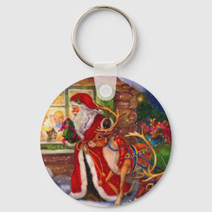 Porte-clés Santa claus et rudolph