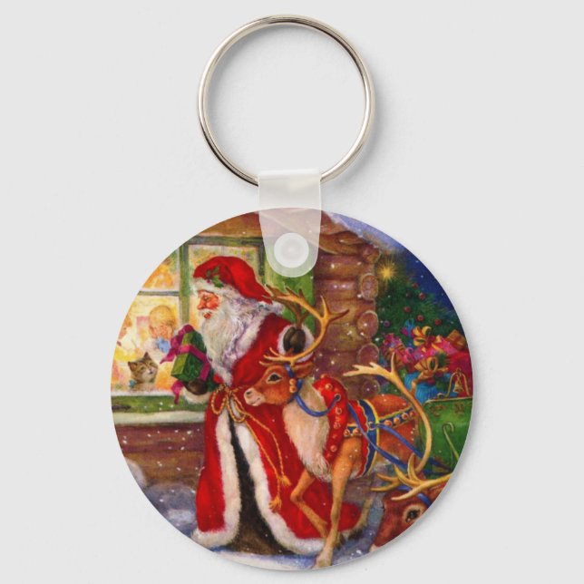 Porte-clés Santa claus et rudolph (Recto)