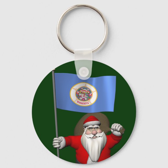 Porte-clés Santa Claus with Ensign of Minnesota (Recto)