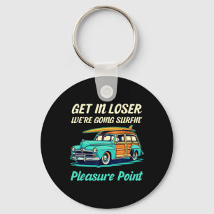 Porte-clés Santa Cruz Pleasure Point Surf City Femmes Vintage