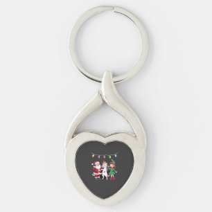 Porte-clés Santa en train de dabber Elfe Licorne Noël Enfants