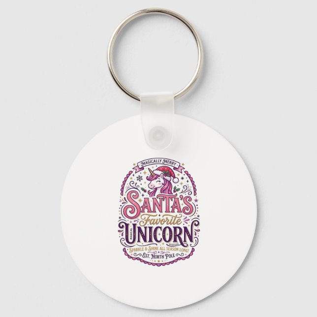 Porte-clés Santa Licorne Favorite de Santa Licorne (Recto)