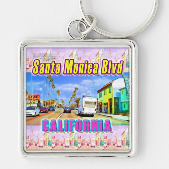 Porte-clés "Santa Monica Blvd 1" (Devant)