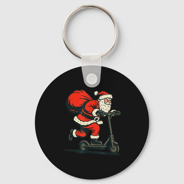 Porte-clés Santa Riding Electric Scooter  (Recto)