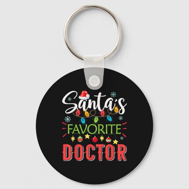 Porte-clés Santa S Favorite Doctor Xmas Light Santa Hat Chris (Recto)