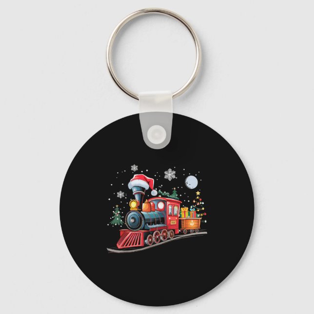Porte-clés Santa Train Lights Christmas Driving Xmas Boys Kid (Recto)