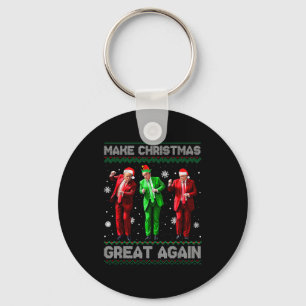 Porte-clés Santa Trump Danse Faire Noël Grande Encore Sweater
