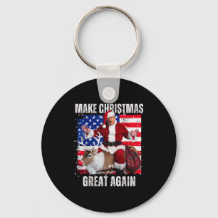 Porte-clés Santa Trump Danse Rendre Noël Encore Plus Grand De