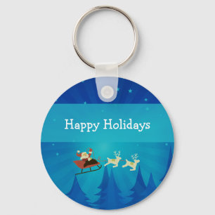 Porte-clés Santa Winter Scene Keychain