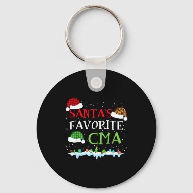Porte-clés Santa's Favorite Cma Fun Christmas Medical Istant  (Recto)