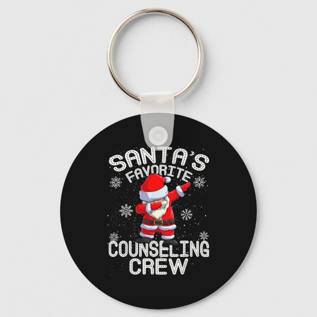 Porte-clés Santa's Favorite Counseling Crew Christmas  (Recto)