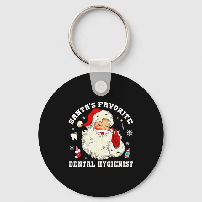 Porte-clés Santas Favorite Dental Hygienist Christmas Funny G (Recto)