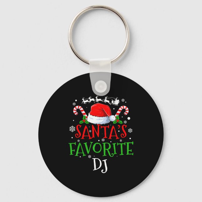 Porte-clés Santa's Favorite Dj Christmas Party  (Recto)
