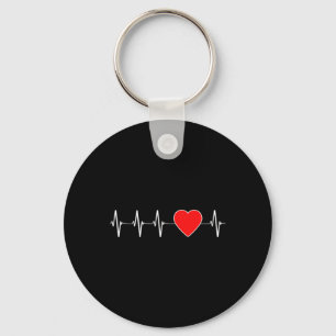 Porte-clés Santé Carburant Ekg Cardiopathie rouge Sensibilisa