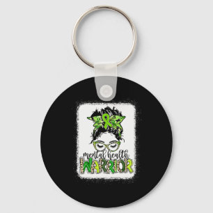 Porte-clés Santé Guerrier Messy Bun Problèmes de santé mental