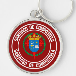 Porte-clés Santiago de Compostela Round Emblem