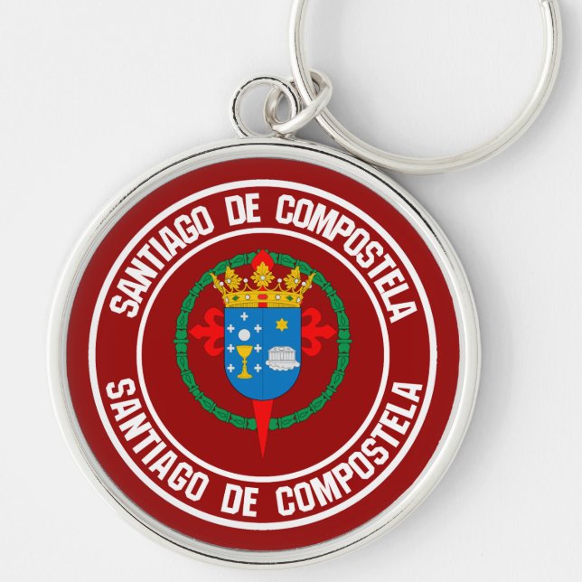 Porte-clés Santiago de Compostela Round Emblem (Devant)