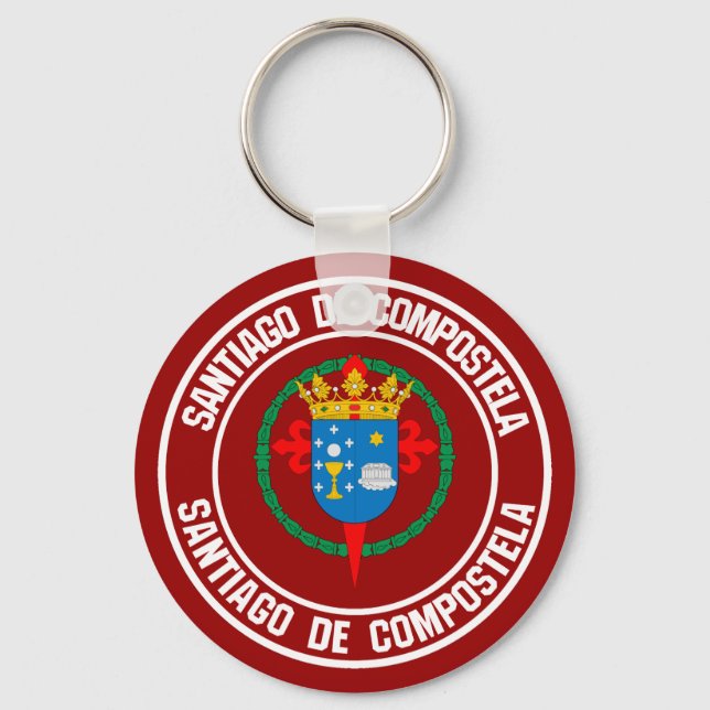 Porte-clés Santiago de Compostela Round Emblem (Recto)
