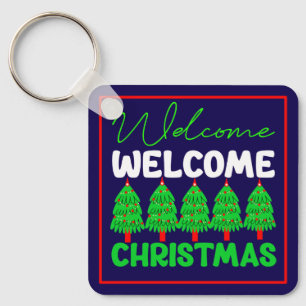 Porte-clés Sapin de Noël Bienvenue Création de Fêtes-85600