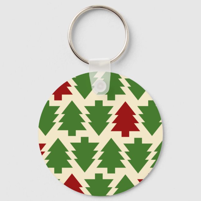 Porte-clés Sapins de Noël Motif de Fêtes (Recto)