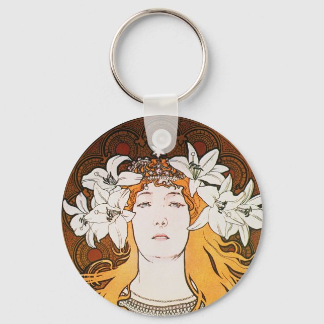 Porte-clés Sarah Bernhardt, Mucha (Recto)