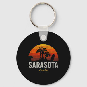 Porte-clés Sarasota Floride Rétro Surfeur Vintage Plage Homme