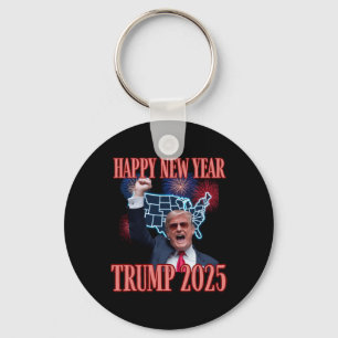 Porte-clés Sarcastique Trump Bonne Année 2025 47e Président