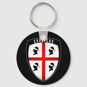 Porte-clés Sardinia, Shield Crest (black)