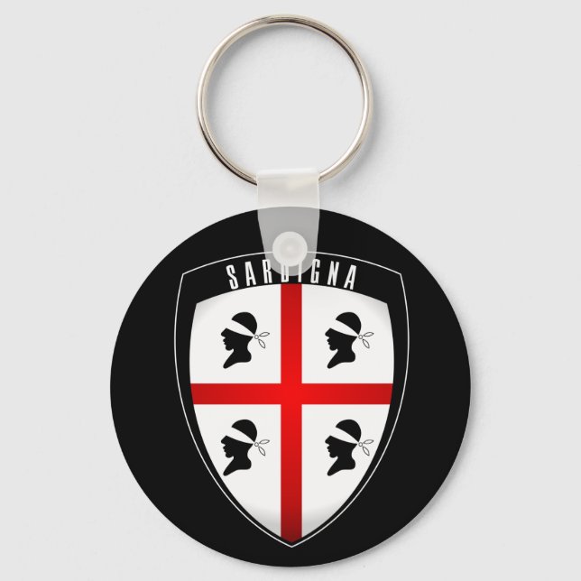 Porte-clés Sardinia, Shield Crest (black) (Recto)