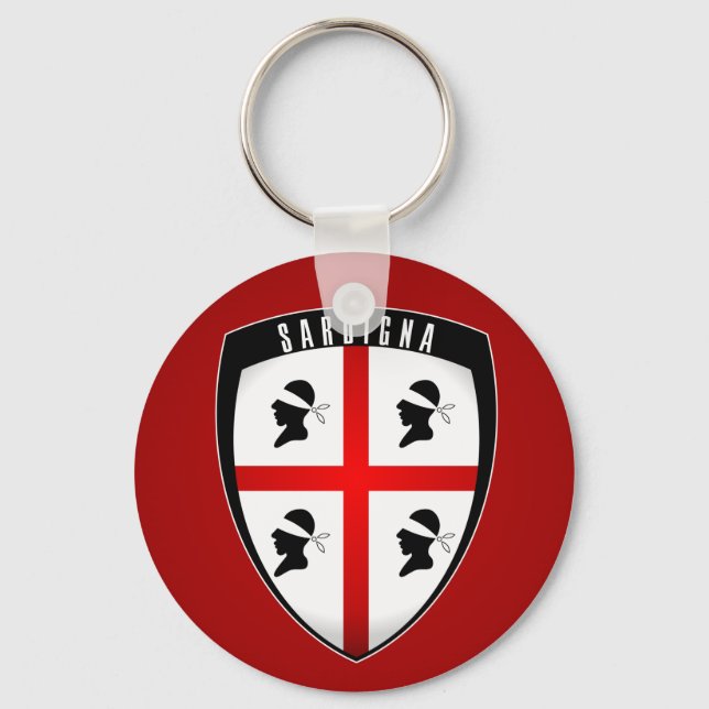 Porte-clés Sardinia, Shield Crest (red) Keychains (Recto)