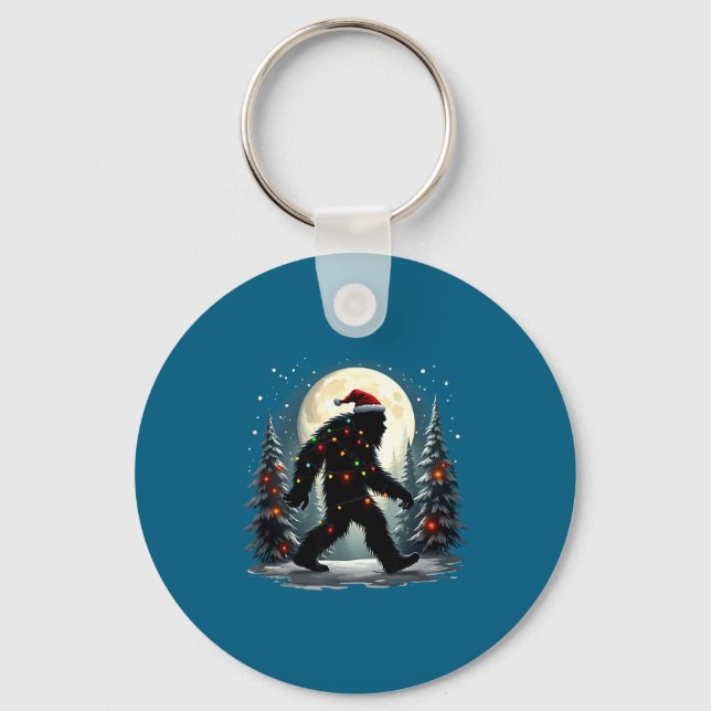 Porte-clés Sasquatch 67 Santa Bigfoot Christmas Tree Funny  (Recto)