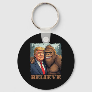 Porte-clés Sasquatch Bigfoot Trump Croire Drôle Nouveauté Rét