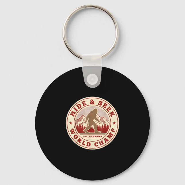 Porte-clés sasquatch champion du monde de cache-cache Bigfoot (Recto)