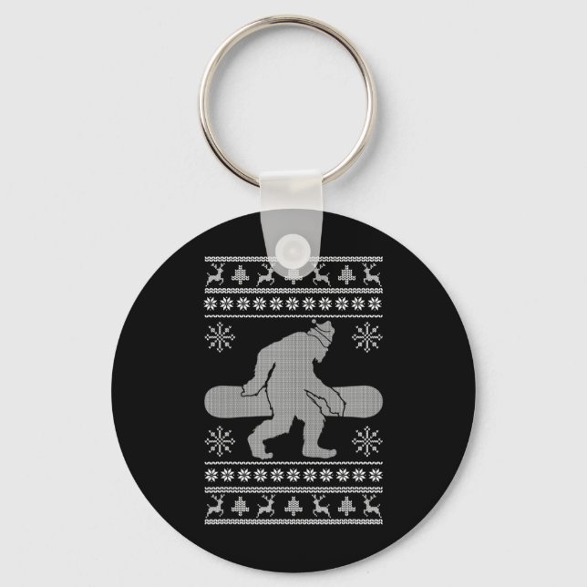 Porte-clés Sasquatch Goûter Snowboard Vilain Noël Bigfoo (Recto)