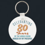 Porte-clés Sassy 80th Birthday Attitude<br><div class="desc">Une drôle d'idée cadeau d'anniversaire pour les femmes qui fêtent un âge marquant et ont de la grâce au monde avec leur présence.</div>