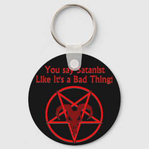 Porte-clés Satanist Bad Thing Dark Humour Chèvre Pentacle