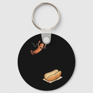 Porte-clés Sauce Chaud Saute Dans Un Pain Drôle BBQ