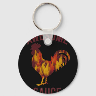 Porte-clés Sauce Incroyable Coq Sauce de Poulet Hommes Femmes