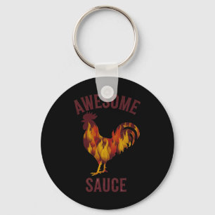 Porte-clés Sauce Incroyable Coq Sauce Poulet Hommes Femmes An