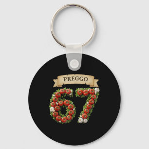 Porte-clés Sauce Preggo Mème Drôle 67 Costume Langue Gen Alph