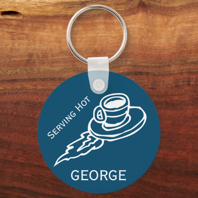 Porte-clés Saucer Volant Personnalisé Navy (Recto)