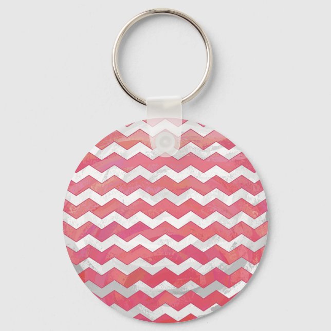 Porte-clés Saumon Swirl Chevron Motif (Recto)