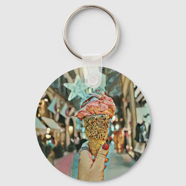 Porte-clés Saupoudrer de crème glacée (Recto)