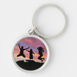 Porte-clés Sauter dans le porte - clé du coucher du soleil