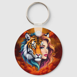 Porte-clés Sauvage intérieur – Déesse de l'esprit du tigre.